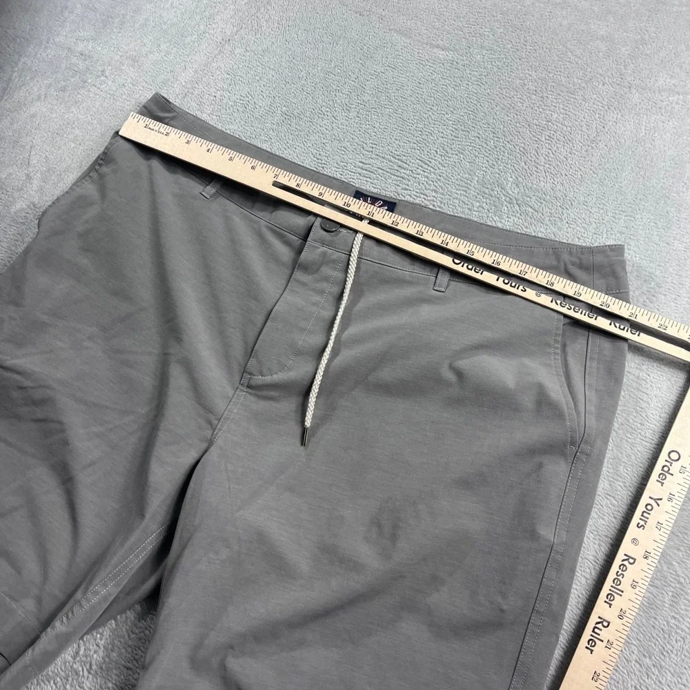 Faherty All Day Shorts Mens Gray Hybrid Stretch Board Shorts Size 40 Drawstring